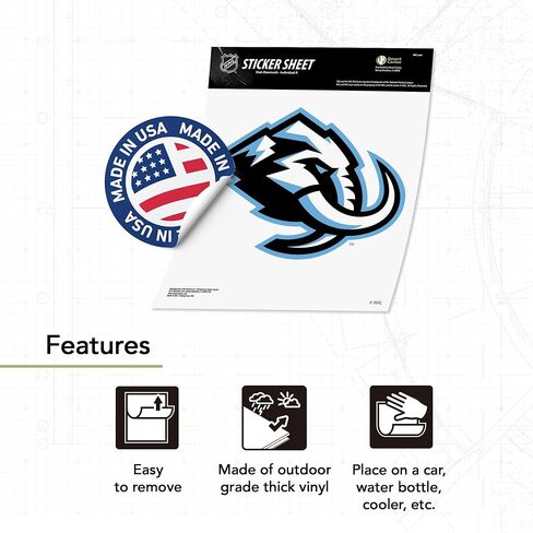Desert Cactus Utah Mammoth Sticker NHL Feeld National Hockey League Vinyl Scal Lucp Botto Mater Carbook (فرد A) in Saudi Arabia