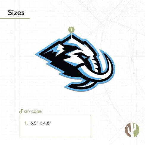 Desert Cactus Utah Mammoth Sticker NHL Feeld National Hockey League Vinyl Scal Lucp Botto Mater Carbook (فرد A) in Saudi Arabia