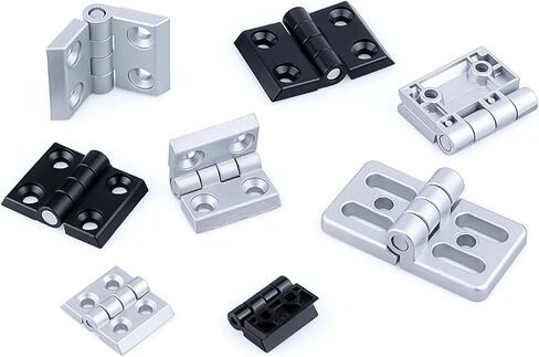 2020 3030 4040 4545 زنك سبيكة المفصلات ملحق ملف تعريف الألومنيوم 5/10pcs (2020 Silver (10pcs)) in Kuwait