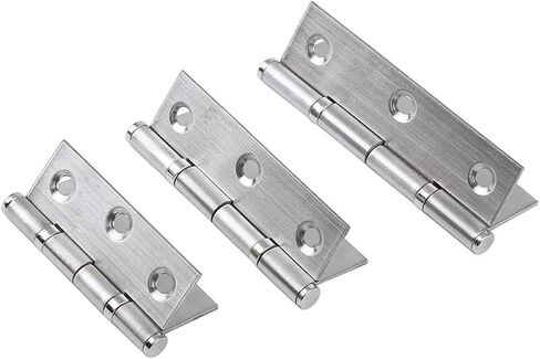 2'' 2.5'' 3'' Mute Door Hinges Stainless Steel Folding Flat 4/10/20/40pCS(2.5inch,10pcs(5 Pairs)) in Saudi Arabia
