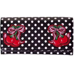 محفظة Lost Queen Rockabilly Pin-up Cherry Polka Dot - محفظة Lucille