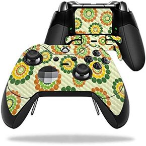 MightySkins Carbon Fiber Skin for Microsoft Xbox One Elite Controller - Flower Blast | Protective, Durable Textured Carbon Fiber Finish | Easy to Apply, Remove, and Change Styles | Made in The USA