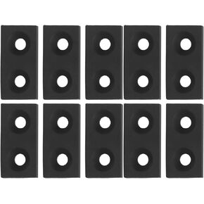 Garosa 10Pcs 2040 End Cover Double Holes Cover Plate Profile End Caps Extrusion End Cap Aluminum Alloy Extrusion Profile Accessories for Profiles Frame CNC Machines (black)
