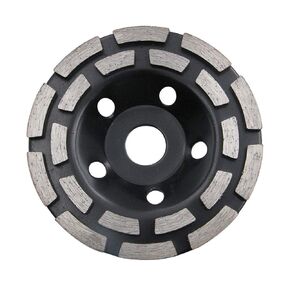 5" Double-Row Diamond-Cup Grinding-Wheel 125mm Discs for for Concrete and Paint, Epoxy, Mastic, Coating Removal