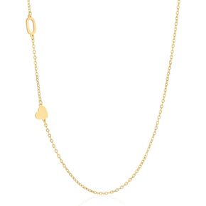 ACECHA Dainty Initial Necklaces for Women, 18k Gold Plated Sideways Letter Love Heart Necklace Tiny Cute Personalized A-Z Name Choker Necklaces for Teen Girls Jewelry Trendy Gift