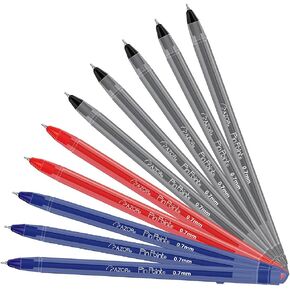 AZOR Pin Point Blue Fine Point Writing Pens 0.7mm Ballpoint Pens – Pack of 12