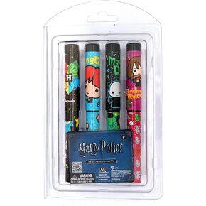 HARRY POTTER 4 Pack Ball Pen Set A, Multicolor, 1", includes 4 pens in a plastic clamshell packaging