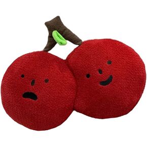 Cherries Plush Pillow - 13.7 * 11 Inch Fruit Stuffed Animal- Food Plush Pillow - Christmas Birthday Gift