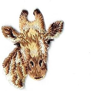 Giraffe Head Face Embroidered Iron on Patch