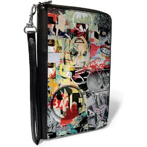 Buckle-Down Women's PU Zip Around Wallet Rectangle-Batman, 7.5"x4.5"