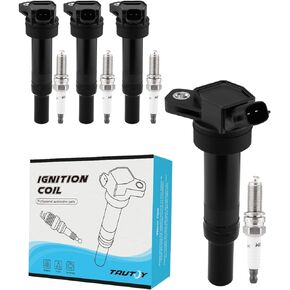UF651 Ignition Coil Pack Spark Plug 4PCS 1.8L 2.0L L4 For Hyundai Elantra 2012-2016,Coupe GT 2013-2014,Tucson 2.0L 2014-2020,For Kia Forte 2014-2016,Forte5 Soul 2012-2019