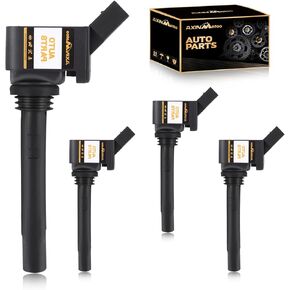 4PCS UF752 Ignition Coils Pack Replacement for Audi A3 A4 A5 Quattro Q3 Q5 Q7 S3 TT Volkswagen Atlas Beetle Golf GTI Jetta Passat Tiguan Limited 1.8L 2.0L L4