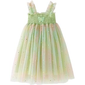 Toddler Girls Tulle Tutu Dress Rainbow Summer Tulle Sequin Dresses Size 12M-6T