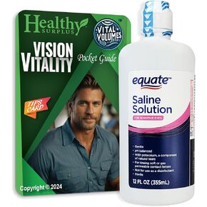 زجاجة محلول ملحي متساوي 12 أونصة سائلة وبطاقة نصائح لحيوية الرؤية من Vital Volumes - حزمة in Kuwait