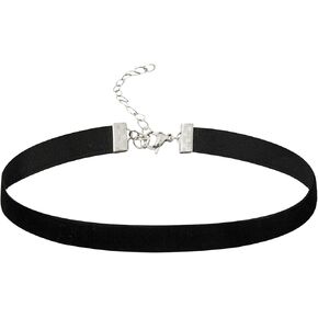 14.5 بوصة بسيطة الأسود عقد قطيفة قلادة مع 304 سلسلة الفولاذ المقاوم للصدأ للنساء هدايا عيد ميلاد مجوهرات الزفاف in Kuwait