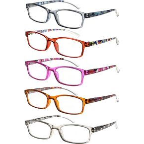 نظارات قراءة Eyekepper مكونة من 5 قطع للنساء للقراءة - تصميم أنيق للقارئات للسيدات