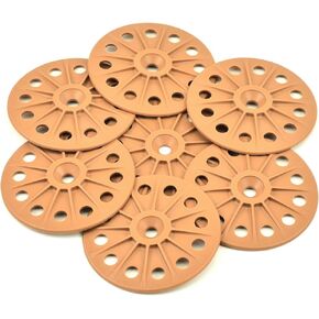 60mm Reinforced 30% Glass Fibre Washers for Fixing Rigid Insulation Boards, Brown - 100PCS
