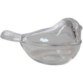 Cabilock Snack Containers Clear Glass Jar Bird Shape Storage Jar Candy Dish Box Toothpick Box Jewelry Box Keepsake Box Case Home Organizer Trinket Ring Earring Box Glass Containers