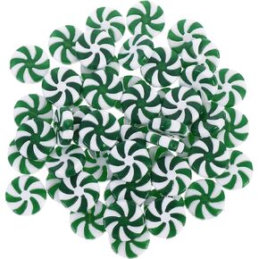 SOIMISS Christmas Candies Ornament Candy Cane Lollipop Swirl Hanging Pendant Peppermint Sweet Decorations for Christmas Tree DIY Crafts Supplies 50pcs