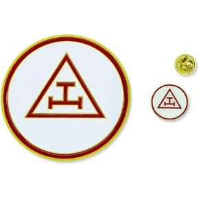 Royal Arch Triple Tau Auto Emblem Lapel Pin Masonic Combo Pack