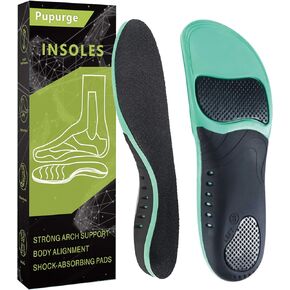 Plantar Fasciitis Relief Insoles, Arch Support Inserts, Plantar Fasciitis Insoles, Insoles for Flat feet, Best Insoles for Walking All Day, Gel Insoles for Men and Shoe Inserts for Women.