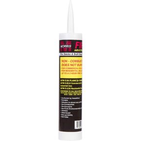 Morris Products Red Fire Stop Caulk – 5 Gal. Pail – Non-Intumescent Silicate Based – Water Resistant, Paintable – Non-Corrosive, Non-Combustible, Odorless – Strong Adhesion, Barrier Protection
