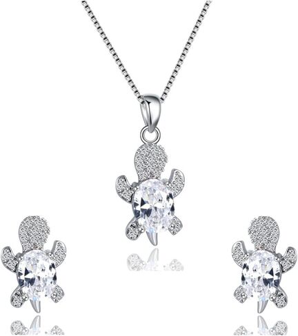 الصحة وطول العمر السلحفاة جوهرة المجوهرات أوبال خلق السلحفاة البحرية قلادة / أقراط للفتيات النساء هدايا عيد الميلاد عيد الميلاد عيد الحب in Kuwait