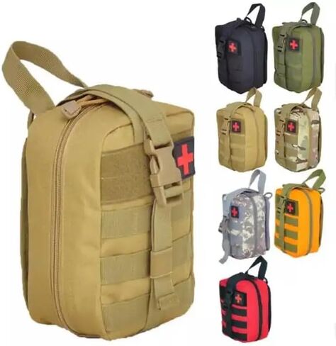 First Aid Set Black Waterproof Home Medical Kits Bag Large with First Aid Equipment Black, car, Boat, Hiking, Camping in Saudi Arabia