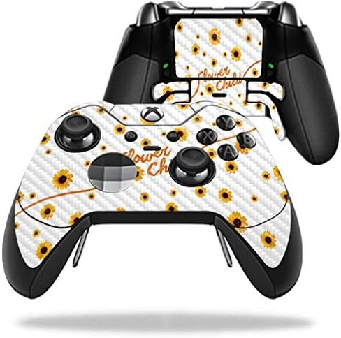 MightySkins Carbon Fiber Skin for Microsoft Xbox One Elite Controller - Flower Blast | Protective, Durable Textured Carbon Fiber Finish | Easy to Apply, Remove, and Change Styles | Made in The USA in Saudi Arabia