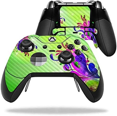 MightySkins Carbon Fiber Skin for Microsoft Xbox One Elite Controller - Flower Blast | Protective, Durable Textured Carbon Fiber Finish | Easy to Apply, Remove, and Change Styles | Made in The USA in Saudi Arabia