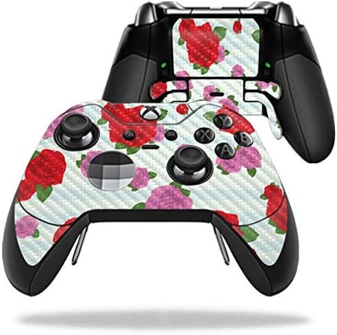 MightySkins Carbon Fiber Skin for Microsoft Xbox One Elite Controller - Flower Blast | Protective, Durable Textured Carbon Fiber Finish | Easy to Apply, Remove, and Change Styles | Made in The USA in Saudi Arabia