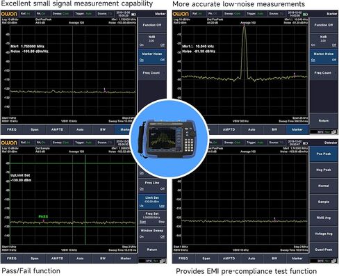 OWON HSA032-TG Handheld Spectrum Analyzer with Tracking Generator,Frequency Range 9 kHz to 3.2 GHz, EMI Pre-Compliance Test Kit with 8 inches IPS LCD Touchscreen Display in Kuwait