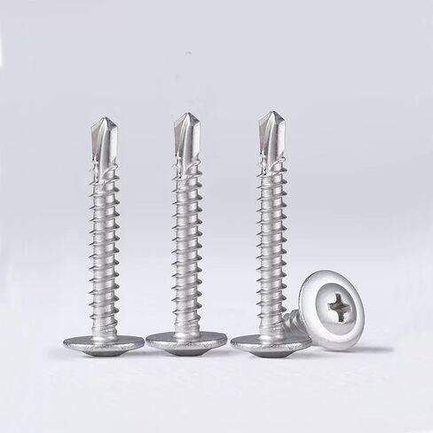 100 قطعة فيليبس الصفائح المعدنية الذاتي الحفر مسامير الفولاذ المقاوم للصدأ الجمالون رئيس 4.2X25 مللي متر عالية القوة مسامير التنصت السريع in Kuwait