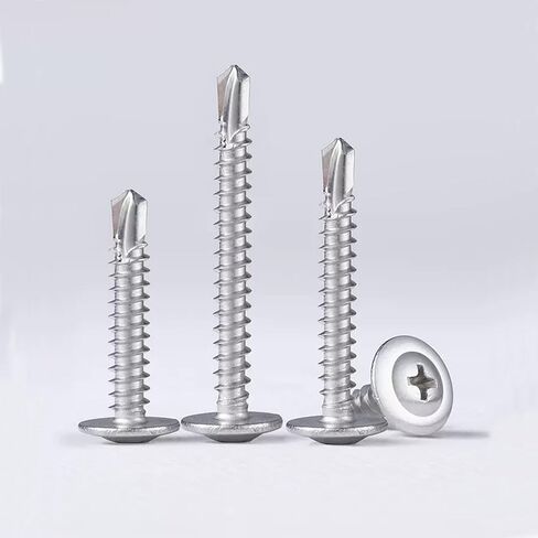 100 قطعة فيليبس الصفائح المعدنية الذاتي الحفر مسامير الفولاذ المقاوم للصدأ الجمالون رئيس 4.2X25 مللي متر عالية القوة مسامير التنصت السريع in Kuwait