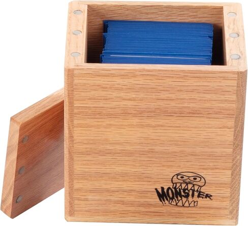 Monster Wooden Deck Box w Strong Magnetic Lid & Security Band- Premium Finish Holds 150 Sleeved Cards- Compatible with Yugioh Commander Magic the Gathering MTG Sports Cards, All Trading Card TCG Games in Saudi Arabia