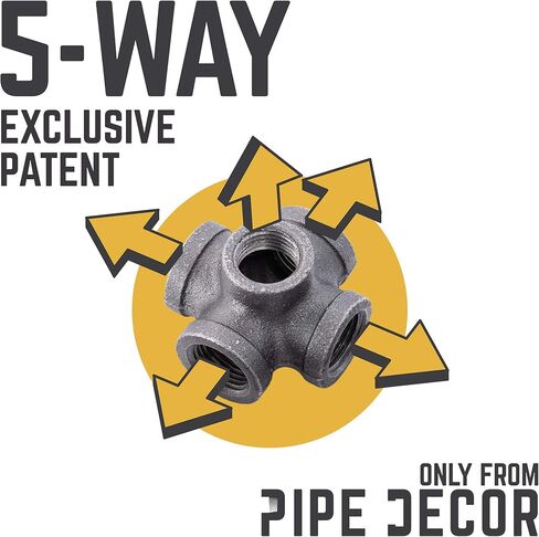 حامل مناشف ورقية صناعية مطلي باللون الأسود من Pipe DÉCOR، ديكور مزرعة المطبخ الريفي، قاعدة معدنية متينة ومجموعة حامل in Kuwait