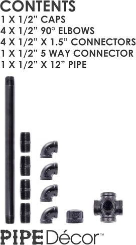 حامل مناشف ورقية صناعية مطلي باللون الأسود من Pipe DÉCOR، ديكور مزرعة المطبخ الريفي، قاعدة معدنية متينة ومجموعة حامل in Kuwait