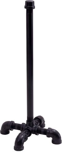 حامل مناشف ورقية صناعية مطلي باللون الأسود من Pipe DÉCOR، ديكور مزرعة المطبخ الريفي، قاعدة معدنية متينة ومجموعة حامل in Kuwait