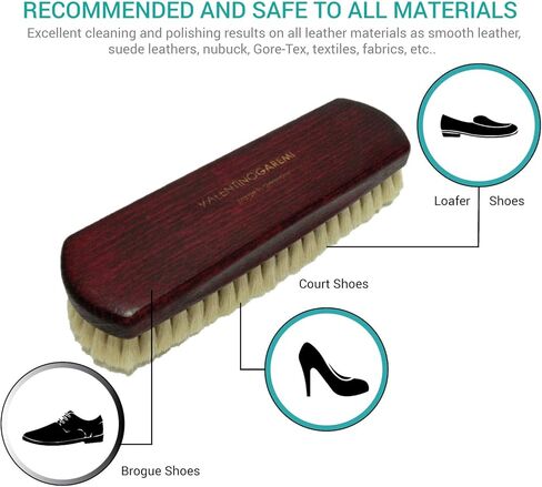 Valentino Garemi Shoe Brush Polishing Shining Buffing Cleaning Genuine Super Soft Goat Hair- Made in Germany in Kuwait