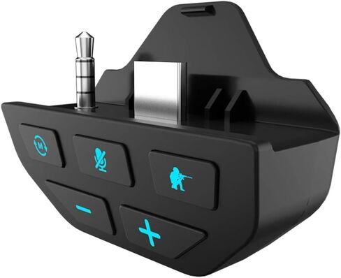 محول سماعة رأس ستيريو Bosmarlin متوافق مع وحدة تحكم Xbox One X/S، ومحسن صوت وحدة تحكم Xbox One مع مقبس صوت 3.5 ملم (أسود) in Kuwait