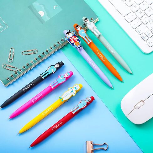 Cute Nurse Pens Doctor Pens Funny Cartoon Nurse Ink Ball Point Pens Thank You Gifts for Doctors Medical Assistant Accessories Healthcare Workers Nursing School Students Supplies (35 Pcs) in Saudi Arabia