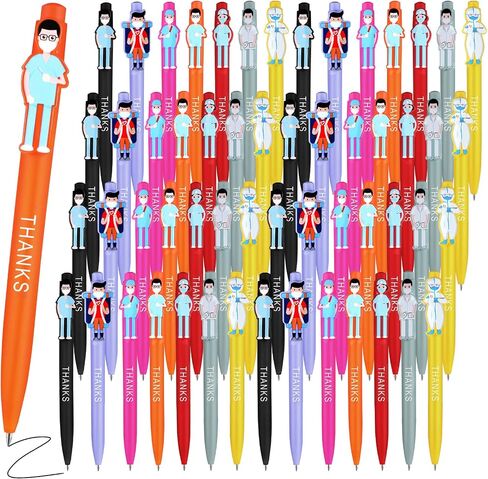 Cute Nurse Pens Doctor Pens Funny Cartoon Nurse Ink Ball Point Pens Thank You Gifts for Doctors Medical Assistant Accessories Healthcare Workers Nursing School Students Supplies (35 Pcs) in Saudi Arabia