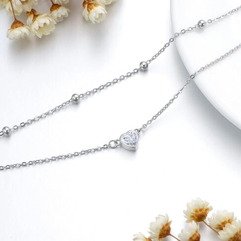 Seiyang Birthstone Necklaces for Women 925 Sterling Silver Infinity Heart/Flower/Teardrop Birthstone Pendant Necklaces Birthday Gifts for Women Girls Wife Mom Lady Her in Kuwait