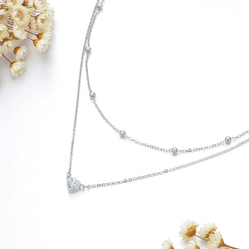 Seiyang Birthstone Necklaces for Women 925 Sterling Silver Infinity Heart/Flower/Teardrop Birthstone Pendant Necklaces Birthday Gifts for Women Girls Wife Mom Lady Her in Kuwait