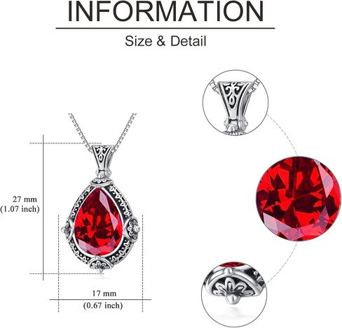 Seiyang Birthstone Necklaces for Women 925 Sterling Silver Infinity Heart/Flower/Teardrop Birthstone Pendant Necklaces Birthday Gifts for Women Girls Wife Mom Lady Her in Saudi Arabia