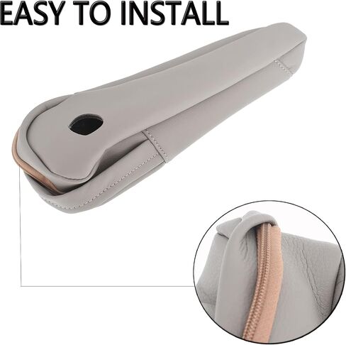 munirater 2Pcs Leather Front Seat Armrest Cover Skin (Gray) Replacement for 2007-2009 Honda CR-V CRV in Saudi Arabia