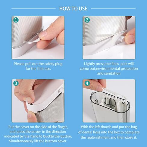 Dental Floss Picks Dispenser 2 Box-Professional Shred Resistant Flossers-176 Count LIAMOSS Superfine Toothpicks Sticks-Unique Sealed Storage-More Hygienic Floss Storage-Adults Best Dental Oral Care in Saudi Arabia