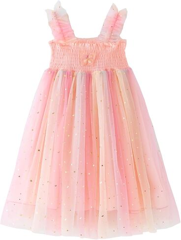 Toddler Girls Tulle Tutu Dress Rainbow Summer Tulle Sequin Dresses Size 12M-6T in Saudi Arabia