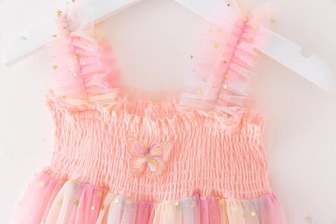 Toddler Girls Tulle Tutu Dress Rainbow Summer Tulle Sequin Dresses Size 12M-6T in Saudi Arabia