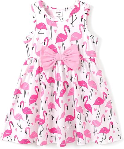 PATPAT Toddler Girl Dress Little Girl Bowknot A-Line Sundress Baby Birthday Beach Dresses 2-6 Years in Saudi Arabia